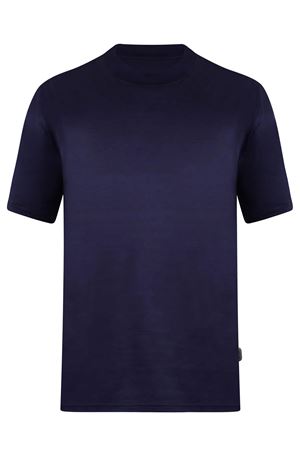 T-shirt in cotone blu scuro YES LONDON | XM4132BLUNOTTE